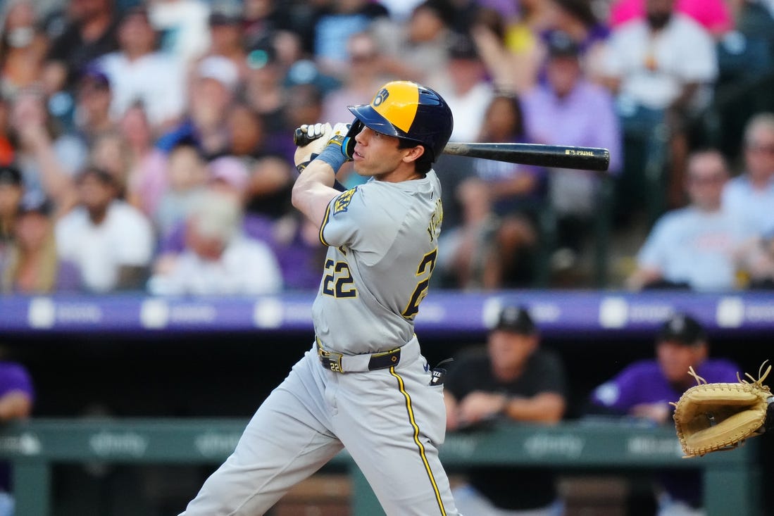 MLB AllStar Christian Yelich on a tear as Brewers close Rockies series